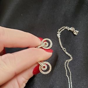 14K white gold earrings